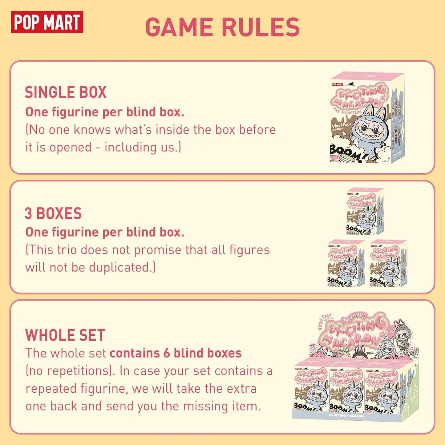POP MART labubu Doll The Monsters Tasty Macarons Blind Box Random Vinyl Figure Cute Food Theme Collectible Toy Gift
