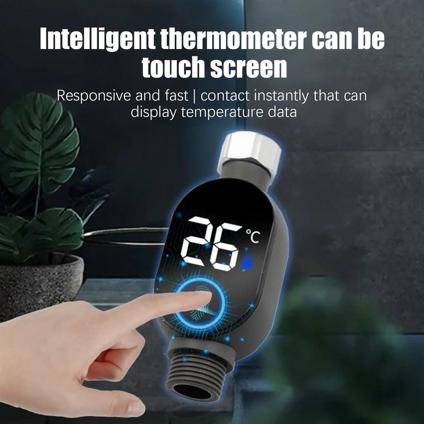 Shower Temperature Gauge Led Digital Display Baby Bath Water Temperature Gauge Waterproof Smart Monitor For Bath Bathroom