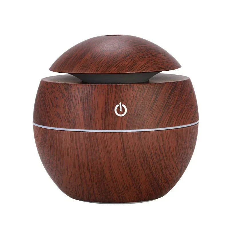Mini Imitation Wood Sonic Humidifier USB Aromatherapy Essential Oil Diffuser Home Air Humidifier Desktop Woodgrain Humidifier