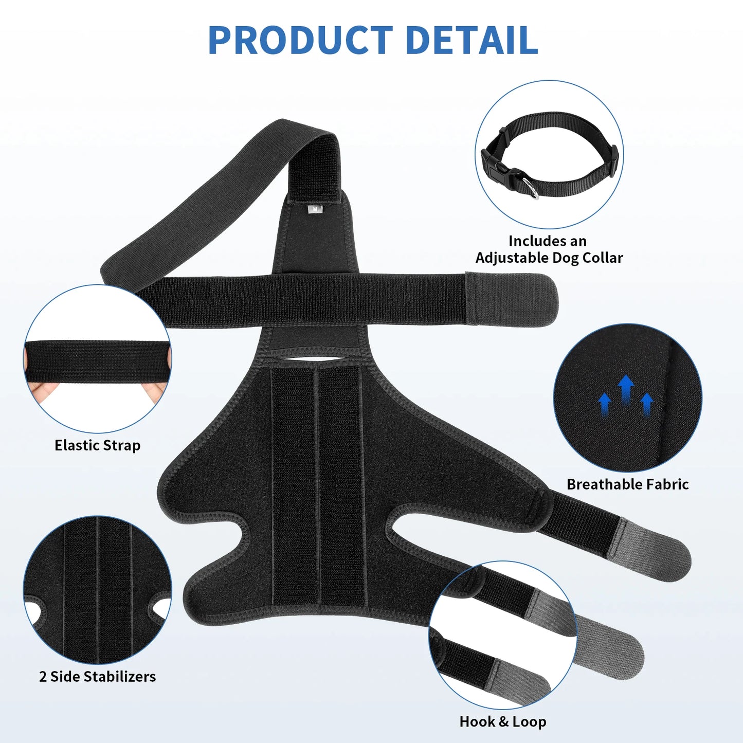 Adjustable Dog Knee Brace Straps Protection Pads, Leg Joint Wrap Supports, Pet Legs Support, Dog Accessories