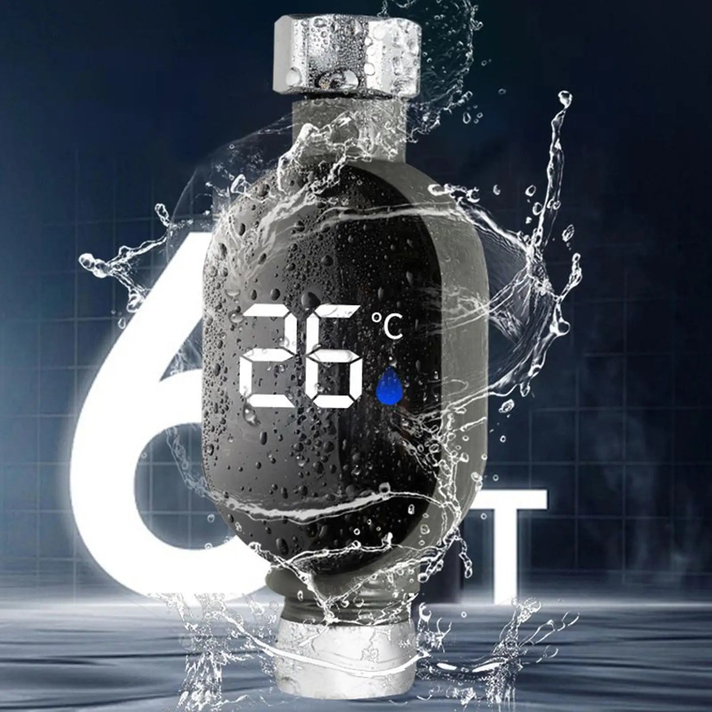 Shower Temperature Gauge Led Digital Display Baby Bath Water Temperature Gauge Waterproof Smart Monitor For Bath Bathroom