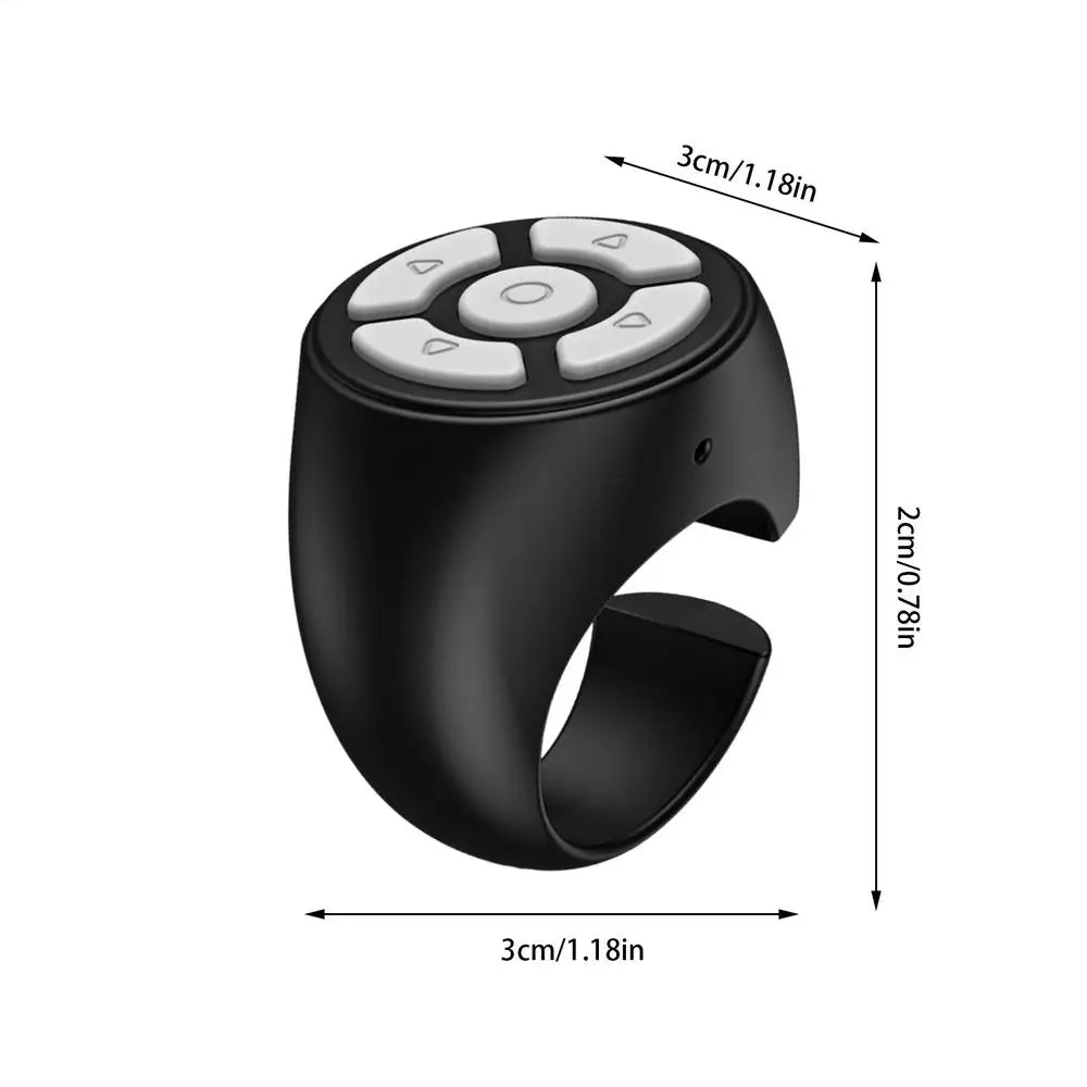 Finger Remote Control Scrolling Ring Tiktoks Remote Mobile Phone Video Remote Control Selfie Stick Camera Bluetoothcompatible ﻿