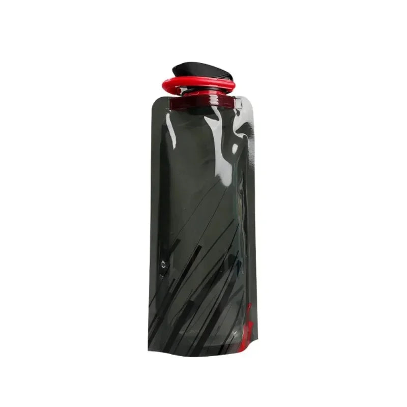 1pc 700ml Portable Ultra Light Folding Soft Water Bag For Outdoor Sports & Camping, With Handle & Hanging Hook Camping Stuff