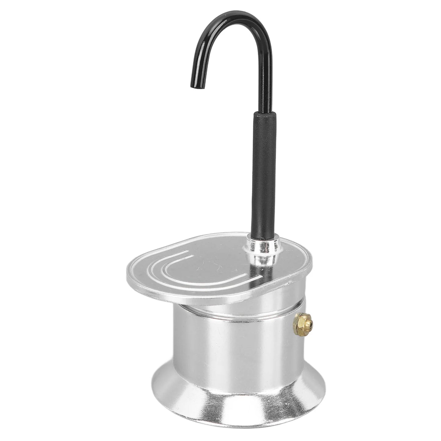 Single Tube Moka Pot 1 Cup 50ML Aluminum Alloy Spout Stovetop Italian Moka Coffee Maker for Outdoor Parties Travel