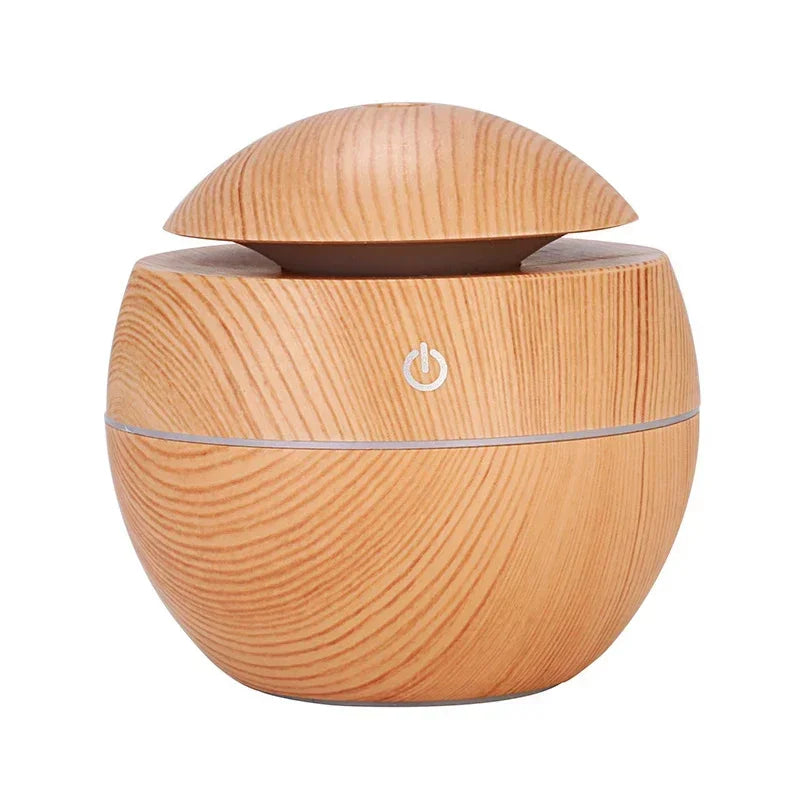 Mini Imitation Wood Sonic Humidifier USB Aromatherapy Essential Oil Diffuser Home Air Humidifier Desktop Woodgrain Humidifier